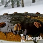 Mogyorós gesztenyés sütemény csokimázzal