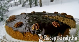 Mogyorós gesztenyés sütemény csokimázzal