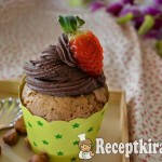 Gesztenyés muffin csokis krémmel - paleo