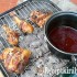 Grillezett csirkecomb vörösboros mártásban