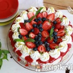 Joghurtos túrókrém torta erdei gyümölcsökkel 3