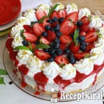 Joghurtos túrókrém torta erdei gyümölcsökkel 4